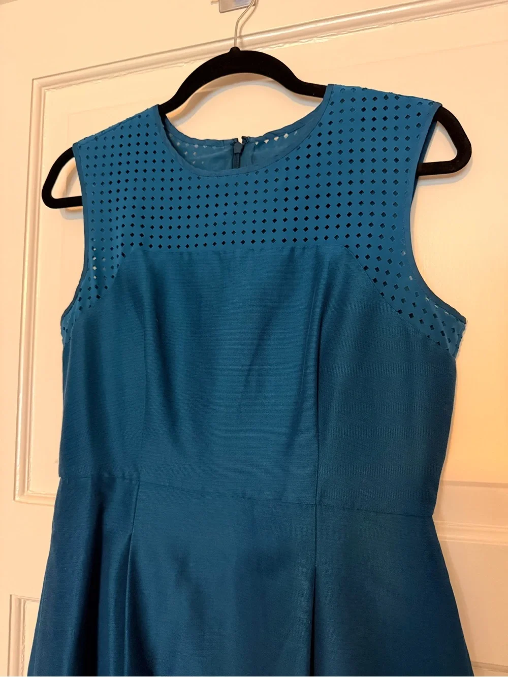 J. Crew Teal Eyelet Dress